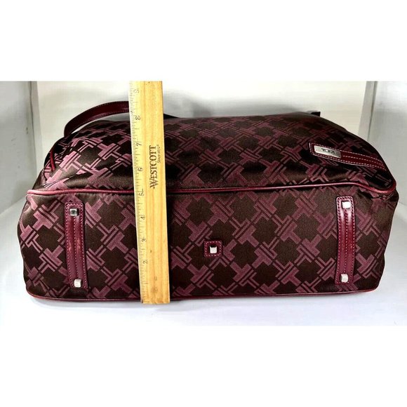 Tumi Womens Signature Maroon Burgundy Multi Compartment Laptop Briefcase Bag - Picture 9 of 12